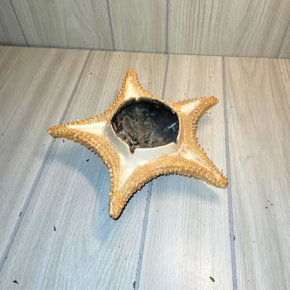 Vintage 70s Starfish Ashtray Beachy Catch All Dish Nautical Ocean Home Decor